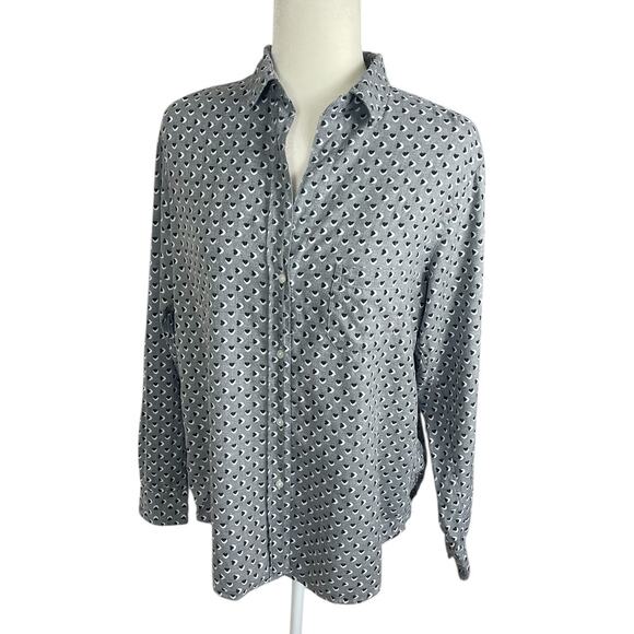 Grayson The Hero Button Up Shirt Hearts Lyocell Size 3 Medium Classic - Picture 3 of 14